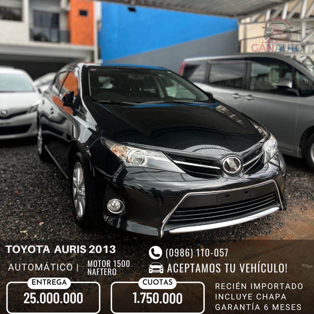 TOYOTA AURIS 2013 RECIÉN IMPORTADO MOTOR 1500 NAFTERO