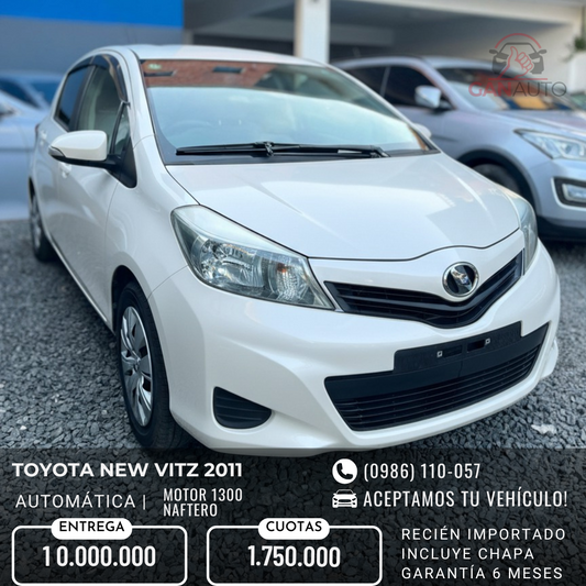 TOYOTA NEW VITZ 2011 RECIÉN IMPORTADO AUTOMÁTICO MOTOR 1300 NAFTERO