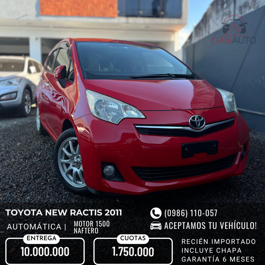 TOYOTA RACTIS 2011 RECIÉN IMPORTADO AUTOMÁTICO MOTOR 1500 NAFTERO