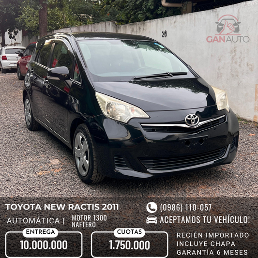 TOYOTA RACTIS 2011 RECIÉN IMPORTADO COLOR NEGRO AUTOMÁTICO MOTOR 1500 NAFTERO