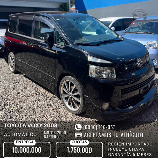 TOYOTA VOXY 2008 RECIÉN IMPORTADO COLOR NEGRO AUTOMÁTICO MOTOR 2000 NAFTERO