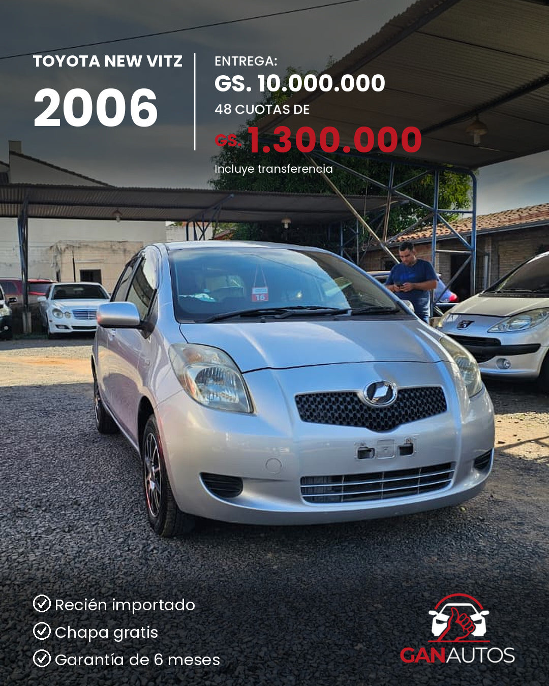 TOYOTA NEW VITZ 2006 - entrega y cuota a 48 meses