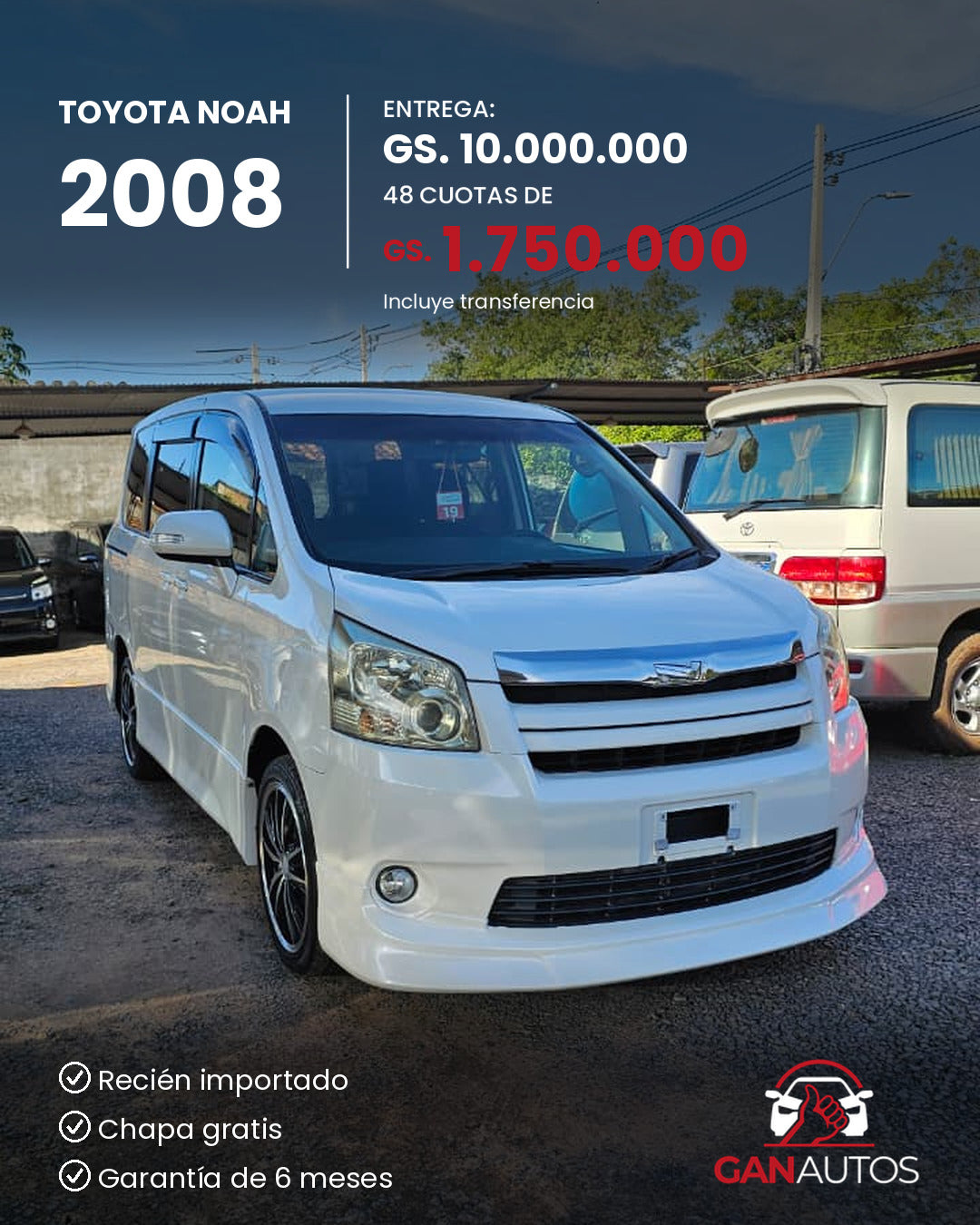 TOYOTA NOAH 2008 - entrega y cuota a 48 meses