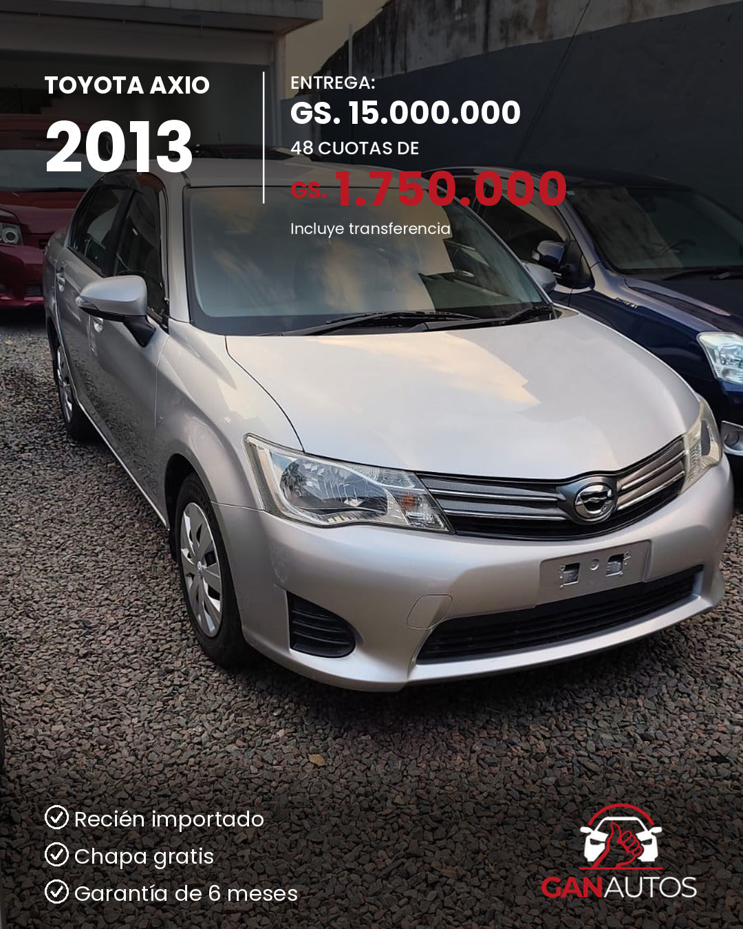 TOYOTA AXIO 2013 - entrega y cuota a 48 meses