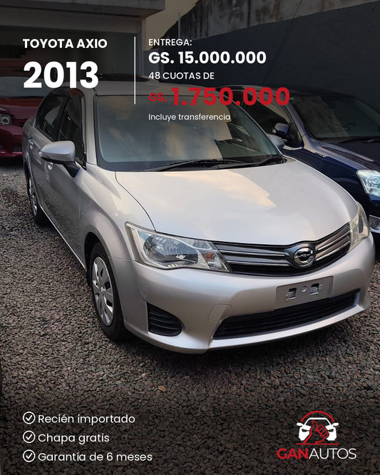 TOYOTA AXIO 2013 - entrega y cuota a 48 meses