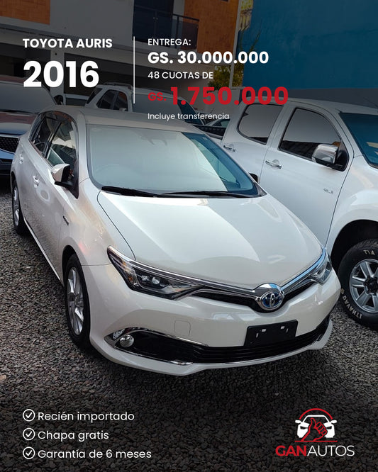 TOYOTA AURIS 2016 - entrega y cuota a 48 meses