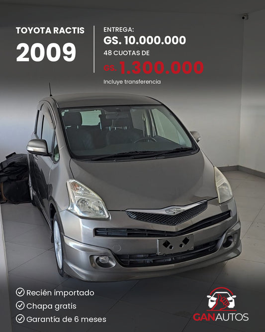 TOYOTA RACTIS 2009 - entrega y cuota a 48 meses