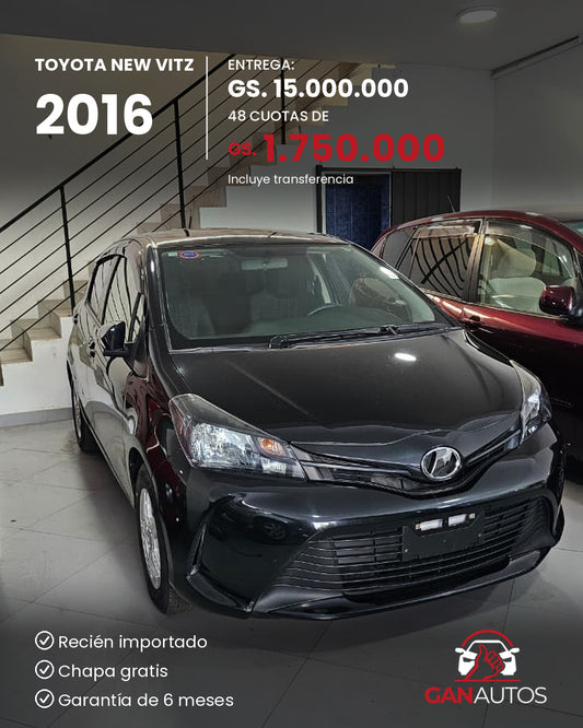 TOYOTA NEW VITZ 2016 - entrega y cuota a 48 meses