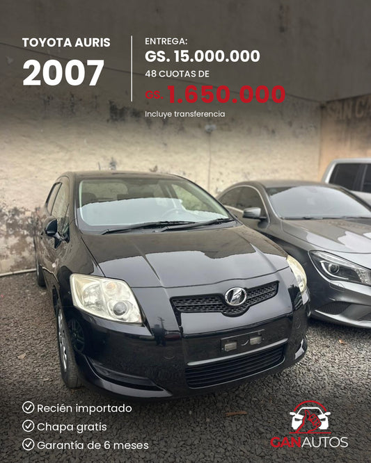 TOYOTA AURIS 2007 - entrega y cuota a 48 meses