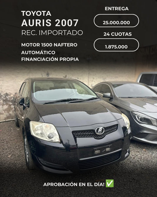 TOYOTA AURIS 2007 - entrega y cuota