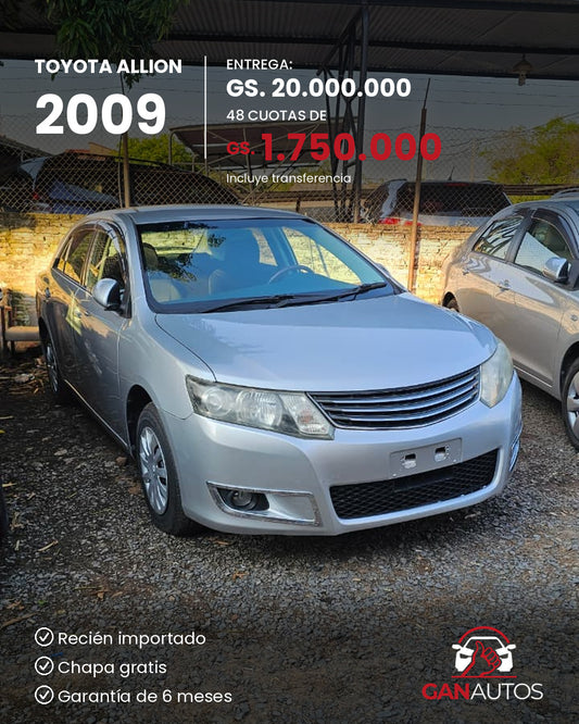 TOYOTA ALLION 2009 - entrega y cuota a 48 meses