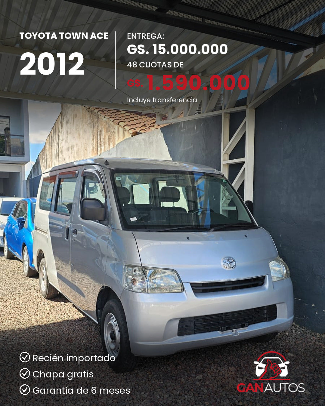 TOYOTA TOWN ACE 2012 - entrega y cuota a 48 meses